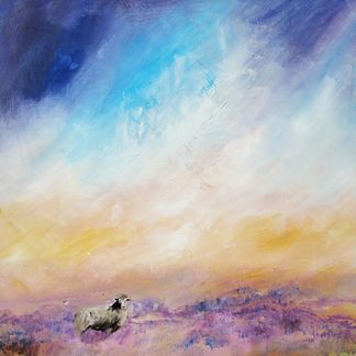 Sheep on the Moor Acrylic (72 x 88 cm)
